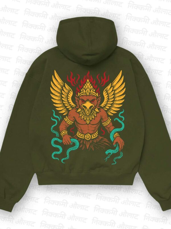 Garuda – The Divine Eagle_OliveGreen Back Garuda – The Divine Eagle_OliveGreen Back