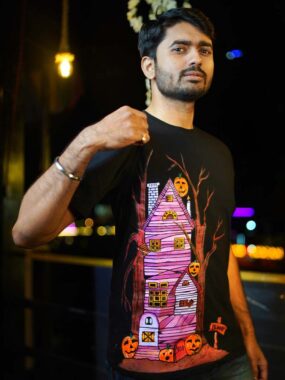 The Hand-Painted Haunted House Tee